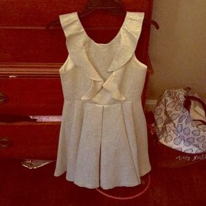 BCBG silver and gold dress